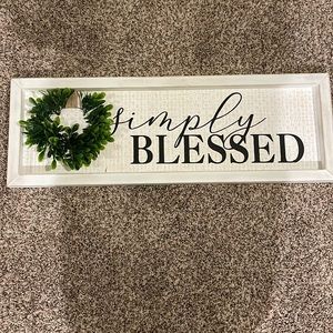 Simply blessed wall decor